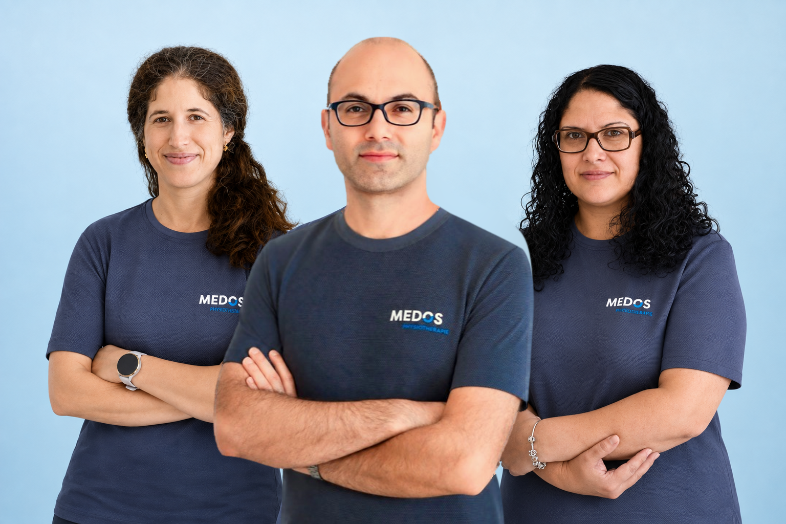 Das MEDOS-Team: Michal Smadar, Archil Biniashvili und Maria Celi